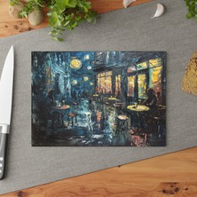 Painted Anarchy Şık Cam Kesme Tahtası - Canlı Renkler - Temperli Cam - Kaymaz Yüzey - Kolay Temizlenebilir