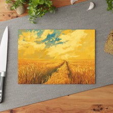 Painted Anarchy Şık Temperli Cam Kesme Tahtası - Kaymaz Yüzeyli, Çizilmez ve  Modern Mutfak Dekoru -  Cam