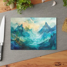 Painted Anarchy Vibrant Fluid Art Temperli Cam Kesme Tahtası - Şık Tasarım, Kaymaz Yüzey, Çizilmez Cam