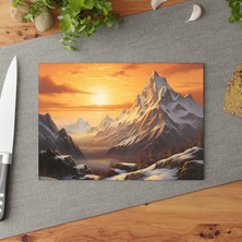 Painted Anarchy Şık  Cam Kesme Tahtası - Zarif Peyzaj Tasarımı, Çizilmez ve Kaymaz Yüzey, Kolay Temizlenen