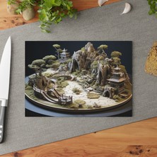 Painted Anarchy Spiritüel Tasarım Temperli Cam Kesme Tahtası - Şık ve Dayanıklı