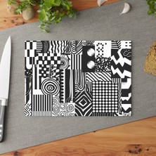 Painted Anarchy Soyut Dışavurumculuk Dokulu Yüzeyli Temperli Cam Kesme Tahtası -  Şık, Çizilmez, Kaymaz Tasarım