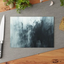 Painted Anarchy Modern Temperli Cam Kesme Tahtası Seti - Şık Tasarım, Çizilmez, Kaymaz Yüzey, Kolay Temizlenebilir