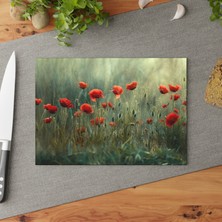 Painted Anarchy Türk Tasarımı Temperli Cam Kesme Tahtası - Şık & Dayanıklı, Kaymaz Yüzey, Kolay Temizlenebilir