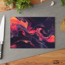 Painted Anarchy Cesur Renklerde Cam Kesme Tahtası - Şık  Tasarım, Kaymaz Temperli Cam Yüzey - Çizilmez ve