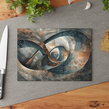 Painted Anarchy Şık Cam Kesme Tahtası Seti - Temperli Cam, Kaymaz Yüzey, Çizilmez, Kolay Temizlenebilir