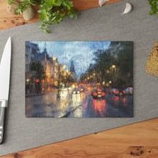 Painted Anarchy Doğadan Esinlenen Cam Kesme Tahtası - Şık ve Dayanıklı, Kaymaz Yüzey, Kolay Temizlenebilir