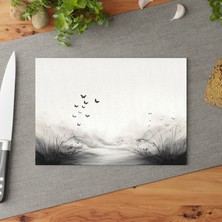 Painted Anarchy Şık Cam Kesme Tahtası - Canlı Böcek Sanatı Tasarımı - Temperli Cam Kaymaz Yüzey - Çizilmez -