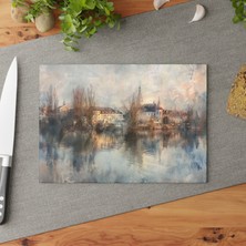 Painted Anarchy Doğanın Dokunuşu Temperli Cam Kesme Tahtası - Şık ve Dayanıklı