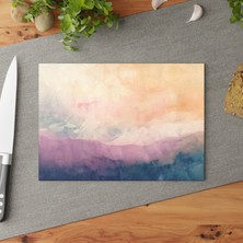 Painted Anarchy Renkli Sıvı Sanatlı Cam Kesme Tahtası - Şık, Kaymaz, Çizilmez ve Temizlemesi Kolay