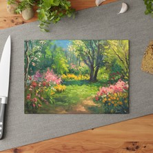 Painted Anarchy Elegant Cam Kesme Tahtası - Şık Tasarım, Kaymaz Yüzey, Kolay Temizlenebilir