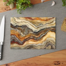 Painted Anarchy Şık Cam Kesme Tahtası - Soyut Dışavurumculuk Tasarımı, Kaymaz Yüzey, Çizilmez - Kolay Temizlenen