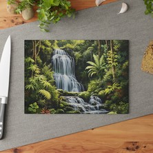 Painted Anarchy Çarpıcı Peyzaj Tasarımlı Cam Kesme Tahtası - Temperli Cam, Kaymaz, Çizilmez, Kolay Temizlenebilir