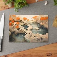 Painted Anarchy Cam Kesme Tasarımlı Cam Kesme Tahtası - Şık, Çizilmez, Kolay Temizlenen