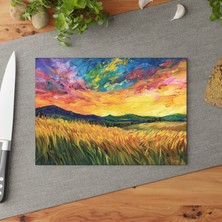 Painted Anarchy Şık Temperli Cam Kesme Tahtası - Kaymaz Yüzey, Çizilmez ve Kolay Temizlenebilir
