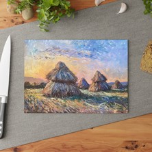 Painted Anarchy Rustik Charm Cam Kesme Tahtası Seti - Şık Tasarım, Çizilmez, Kaymaz Yüzey - Ideal Mutfak Dekoru