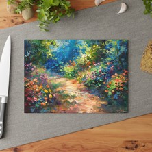 Painted Anarchy Soyut Empresyonizm Tasarım Cam Kesme Tahtası - Şık & Dayanıklı Kaymaz Yüzeyli