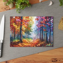 Painted Anarchy Benzersiz Dokulu Sanat Eseri, Kaymaz Yüzey ve  Tasarımla Şık Temperli Cam Kesme Tahtası