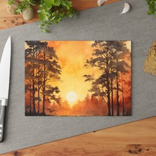 Painted Anarchy Kaymaz Yüzeyli Şık Temperli Cam Kesme Tahtası - Çizilmez ve  - Dayanıklı Kullanım Için