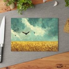 Painted Anarchy Cesur Sanat Eseri Tasarımlı Şık Temperli Cam Kesme Tahtası - Kaymaz Yüzey, Çizilmez,