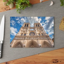 Painted Anarchy Peyzaj Tasarımı Dokulu Yüzeyli Temperli Cam Kesme Tahtası, Şık Tasarım, Kaymaz ve Çizilmez