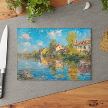 Painted Anarchy Empresyonist Sanat Temperli Cam Kesme Tahtası - Şık Tasarım, Kaymaz Yüzey, Çizilmez,