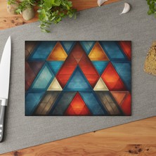 Painted Anarchy Şık Temperli Cam Kesme Tahtası - Modern Dokulu Yüzey Tasarımı, Kaymaz ve Çizilmez,