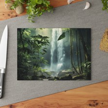 Painted Anarchy Çarpıcı Peyzaj Tasarımı Temperli Cam Kesme Tahtası - Şık ve Dayanıklı