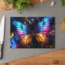 Painted Anarchy Kaymaz Yüzeyli Şık Temperli Cam Kesme Tahtası Seti - Çizilmez ve Temizlemesi Kolay