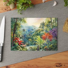 Painted Anarchy Çarpıcı Manzara Cam Kesme Tahtası Seti - Şık ve Dayanıklı Temperli Cam