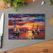 Painted Anarchy Şık Kentsel Sokak Lambaları Temperli Cam Kesme Tahtası - Kaymaz Yüzey, Çizilmez,  - Mutfak Dekoru