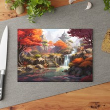 Painted Anarchy Şık Temperli Cam Kesme Tahtası - Kaymaz Yüzey, Çizilmez - Kolay Temizlenebilir