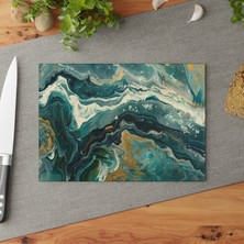 Painted Anarchy Soyut Tasarım Temperli Cam Kesme Tahtası - Şık, Çizilmez ve Temizlemesi Kolay