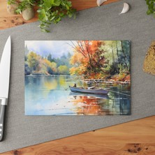 Painted Anarchy Peyzaj Tasarım Temperli Cam Kesme Tahtası - Şık ve Çizilmez