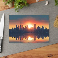 Painted Anarchy Manzaradan Esinlenen Temperli Cam Kesme Tahtası - Şık ve Dayanıklı