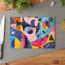 Painted Anarchy Vivid Fine Arts Baskılı Cam Kesme Tahtası - Şık ve Çizilmez