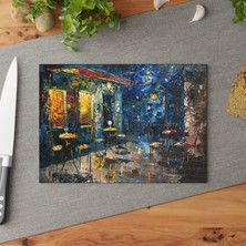 Painted Anarchy Klasik Dekorlu Cam Kesme Tahtası Seti - Şık ve Dayanıklı