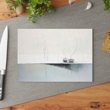 Painted Anarchy Rock Garden Temalı Temperli Cam Kesme Tahtası Seti - Kaymaz Yüzeyli Şık ve Dayanıklı