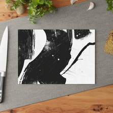 Painted Anarchy Soyut Şekiller Temperli Cam Kesme Tahtası - Şık, Çizilmez