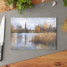 Painted Anarchy Şık Temperli Cam Kesme Tahtası - Kaymaz Yüzey, Çizilmez ve Temizlemesi Kolay