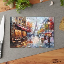 Painted Anarchy Modern Temperli Cam Kesme Tahtası - Şık Tasarım, Kaymaz Yüzey, Çizilmez - Kolay Temizlenebilir