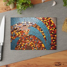 Painted Anarchy Modern Tasarım Temperli Cam Kesme Tahtası - Şık ve Dayanıklı