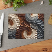 Painted Anarchy Modern Geometrik Cam Kesme Tahtası - Şık Tasarım, Çizilmez, Kaymaz Yüzey