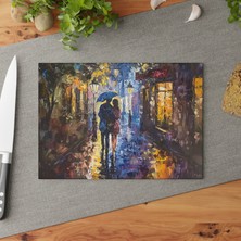 Painted Anarchy Şık  Cam Kesme Tahtası - Çizilmez Kaymaz Yüzey - Kolay Temizlenebilir