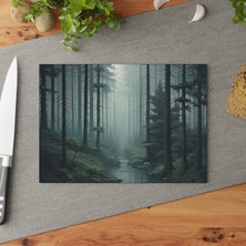 Painted Anarchy Canlı Peyzaj Tasarım Temperli Cam Kesme Tahtası - Şık & Çizilmez