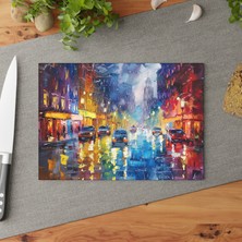 Painted Anarchy Sanatsal Ifade Temperli Cam Kesme Tahtası - Şık Tasarım, Kaymaz Yüzey, Çizilmez - Ev Aşçıları Için