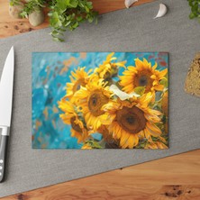 Painted Anarchy Şık Temperli Cam Kesme Tahtası - Şık Tasarım, Kaymaz Yüzey, Çizilmez, Kolay Temizlenebilir