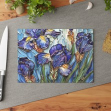 Painted Anarchy Chic Ayçiçekleri Temperli Cam Kesme Tahtası - Şık ve Dayanıklı