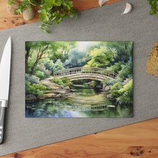 Painted Anarchy Geleneksel Japon Sanatı Tasarımlı Temperli Cam Kesme Tahtası - Şık ve Dayanıklı Kaymaz Yüzey