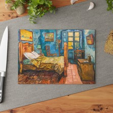 Painted Anarchy Post-Empresyonist Tasarım Temperli Cam Kesme Tahtası - Şık ve Dayanıklı Cam